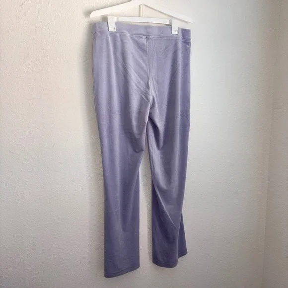Juicy Couture Lavender Velour Tracksuit Set Rhinestone Logo Hoodie Pants XL NEW